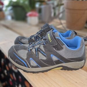 Merrell Kids Gray and Blue Trail Sneakers